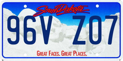 SD license plate 96VZ07