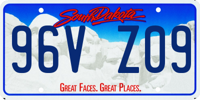 SD license plate 96VZ09