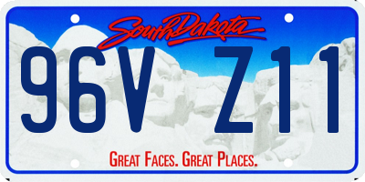 SD license plate 96VZ11