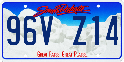SD license plate 96VZ14