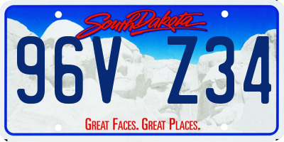 SD license plate 96VZ34
