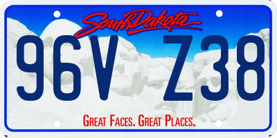 SD license plate 96VZ38