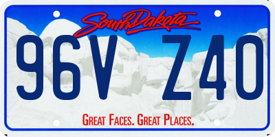 SD license plate 96VZ40