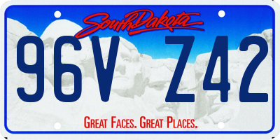 SD license plate 96VZ42
