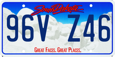 SD license plate 96VZ46