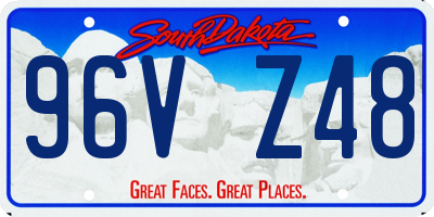 SD license plate 96VZ48