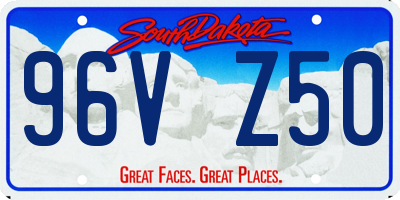 SD license plate 96VZ50