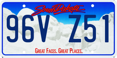 SD license plate 96VZ51