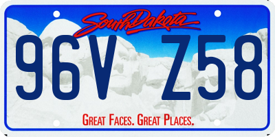 SD license plate 96VZ58