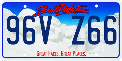 SD license plate 96VZ66