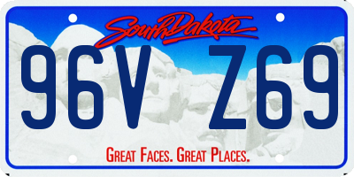 SD license plate 96VZ69