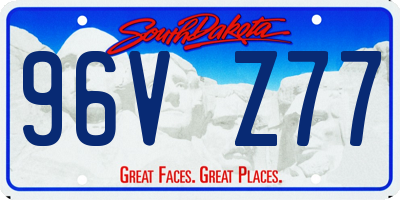 SD license plate 96VZ77