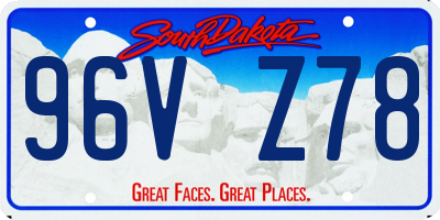 SD license plate 96VZ78