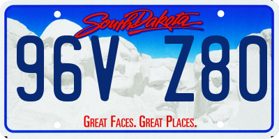 SD license plate 96VZ80