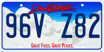 SD license plate 96VZ82