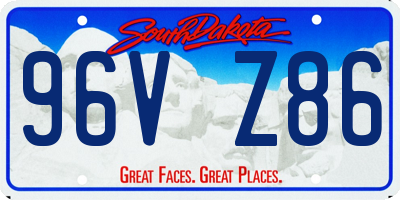 SD license plate 96VZ86
