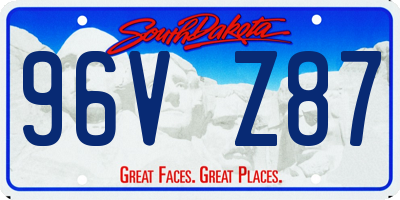 SD license plate 96VZ87