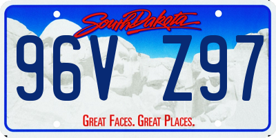 SD license plate 96VZ97