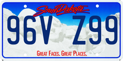 SD license plate 96VZ99