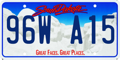 SD license plate 96WA15