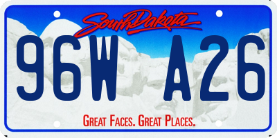 SD license plate 96WA26