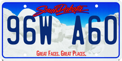SD license plate 96WA60