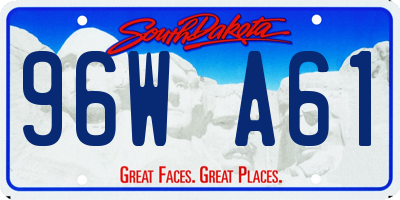 SD license plate 96WA61