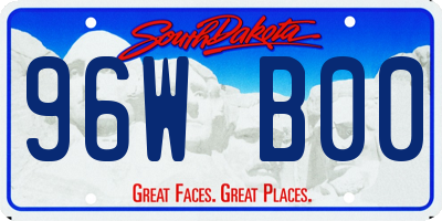 SD license plate 96WB00