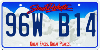 SD license plate 96WB14