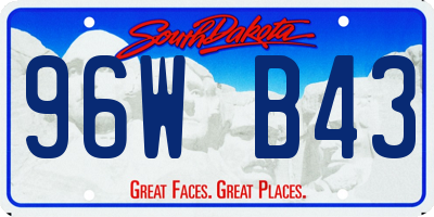 SD license plate 96WB43