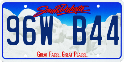 SD license plate 96WB44