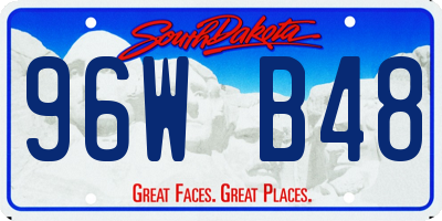 SD license plate 96WB48