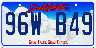 SD license plate 96WB49