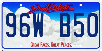 SD license plate 96WB50