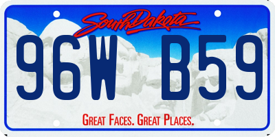 SD license plate 96WB59