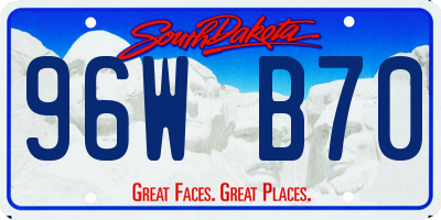 SD license plate 96WB70