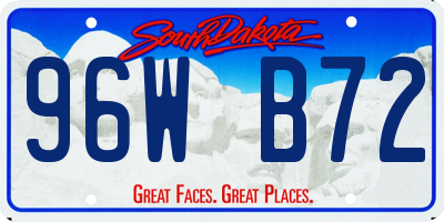 SD license plate 96WB72