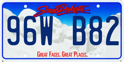 SD license plate 96WB82