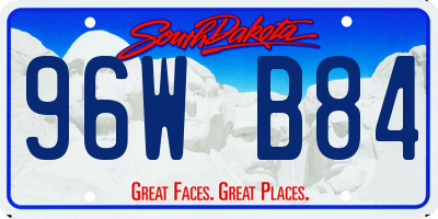 SD license plate 96WB84