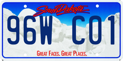 SD license plate 96WC01