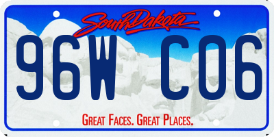 SD license plate 96WC06