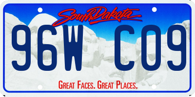 SD license plate 96WC09