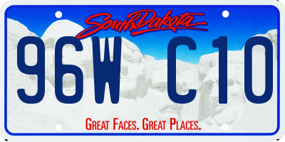 SD license plate 96WC10
