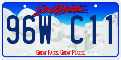 SD license plate 96WC11