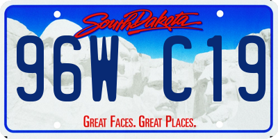 SD license plate 96WC19