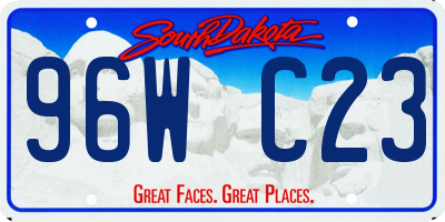 SD license plate 96WC23