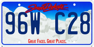 SD license plate 96WC28