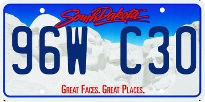 SD license plate 96WC30