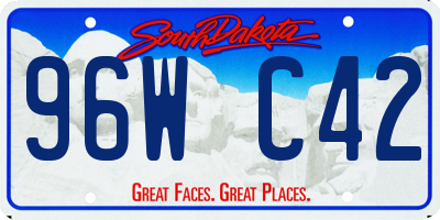 SD license plate 96WC42
