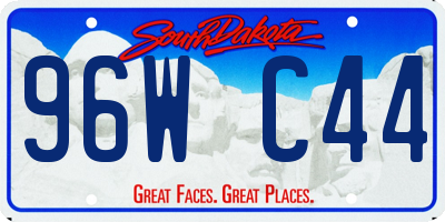 SD license plate 96WC44